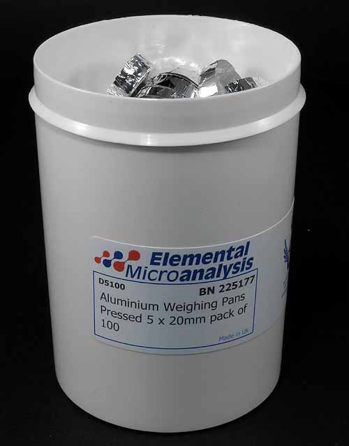 Aluminium-Weighing-Pans-Pressed-5-x-20mm-pack-of-100